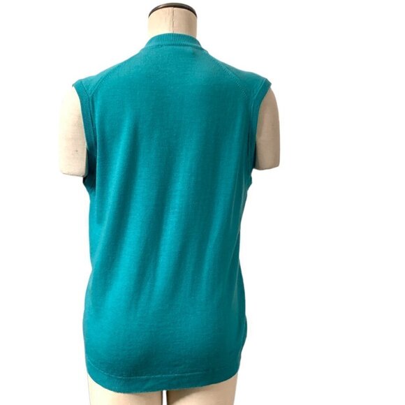 Pitiochru Superfine Merino Scottish Pure New Wool V-Neck Button Vest Sz M 64G - Picture 5 of 9